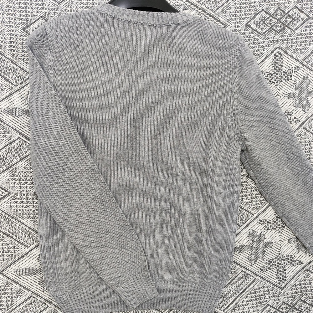 Ralph Lauren Light Gray Crewneck Sweater with Bear Patch - Picture 8 of 8